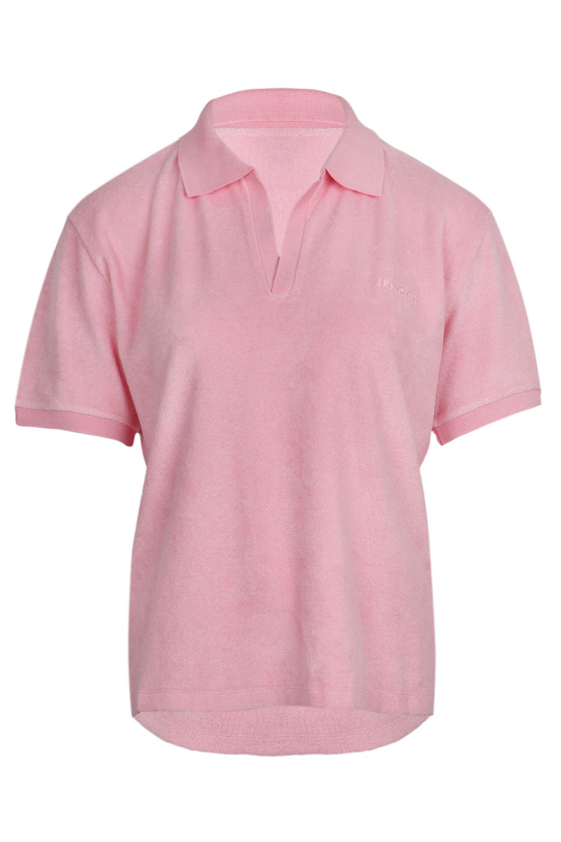 Terry Towelling Polo Pink