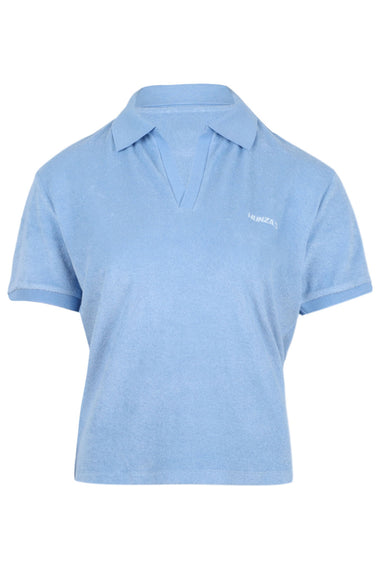 Terry Towelling Polo Cornflower