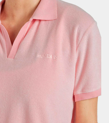 Terry Towelling Polo Pink