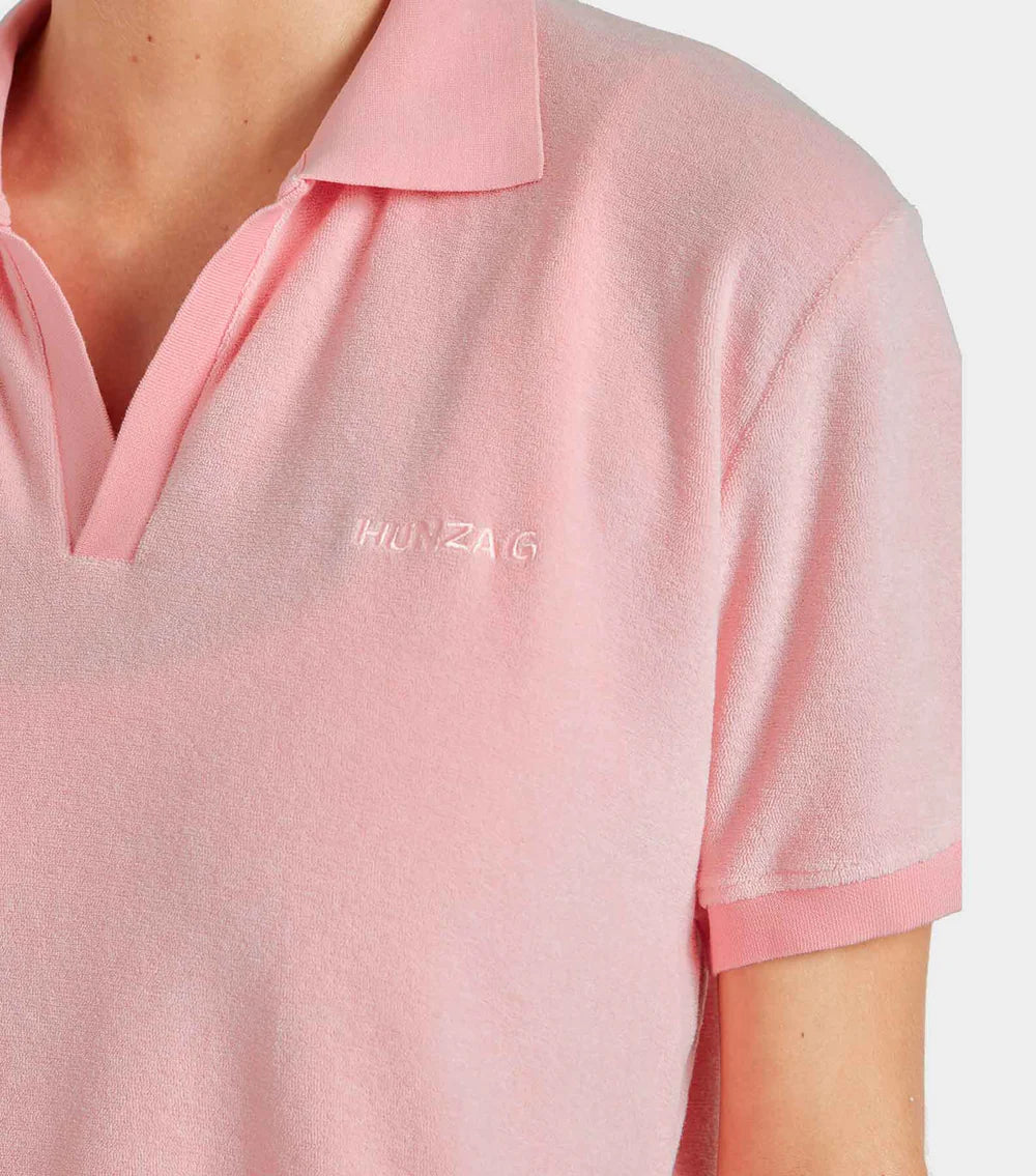 Load image into Gallery viewer, Terry Towelling Polo Pink
