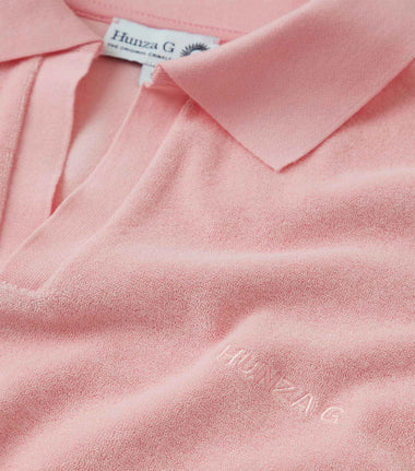 Terry Towelling Polo Pink