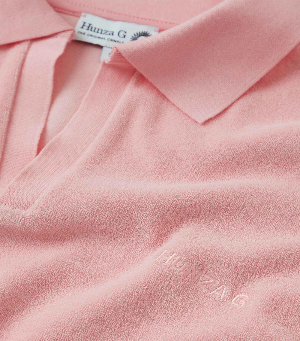 Load image into Gallery viewer, Terry Towelling Polo Pink

