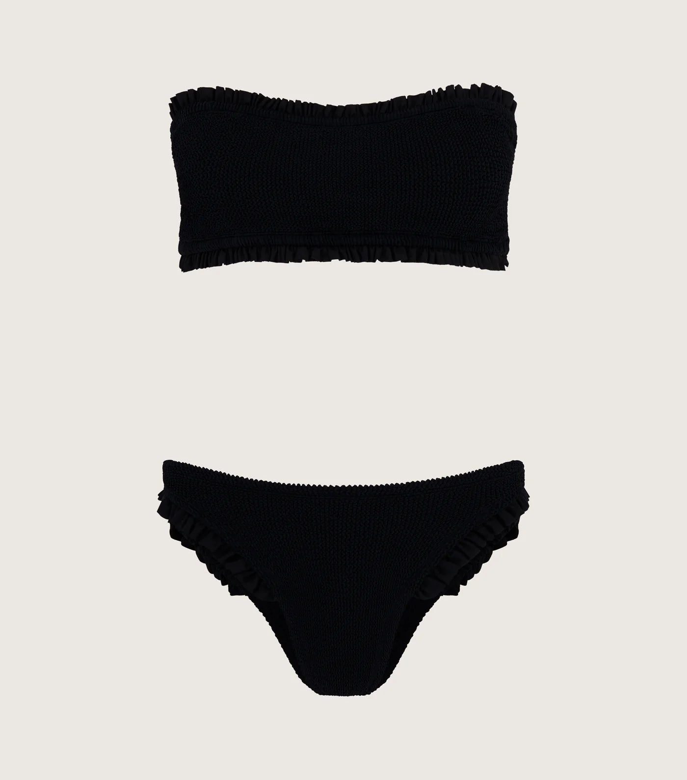 Load image into Gallery viewer, Tracey Frill Bikini Full Black - ONE SIZE - Bikini
