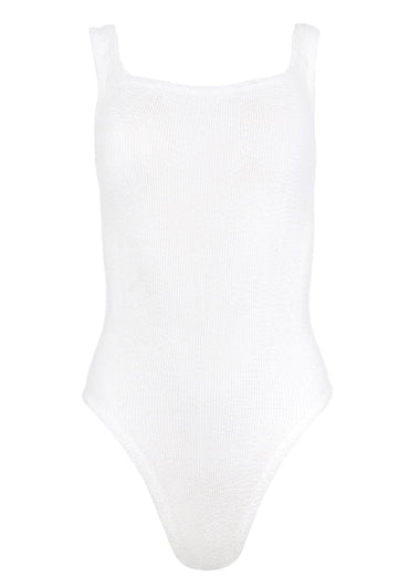 Classic Square Neck Swim White