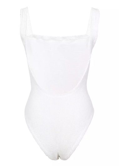 Classic Square Neck Swim White