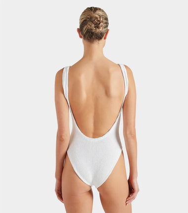 Classic Square Neck Swim White