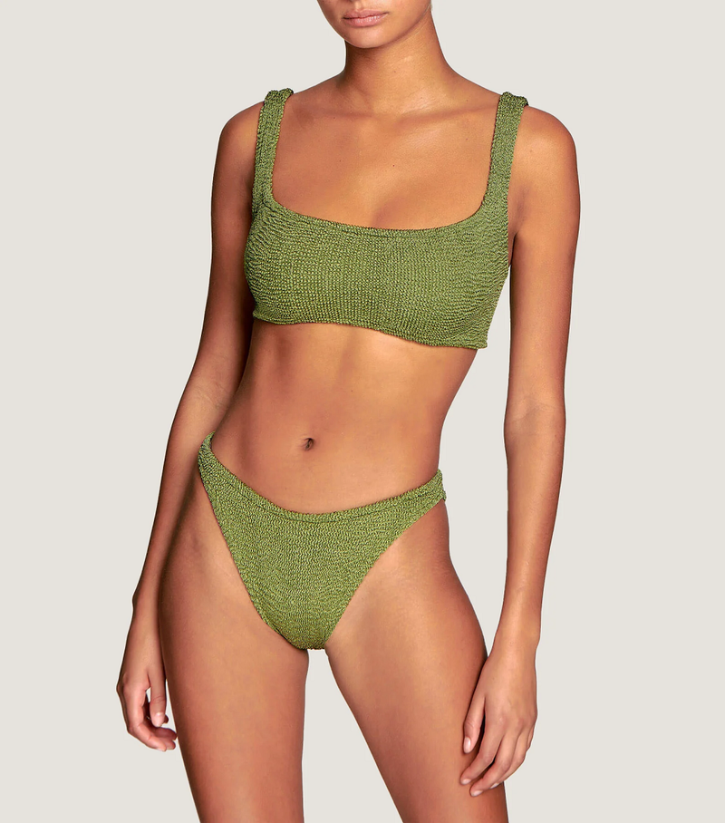 Xandra Bikini Metallic Moss