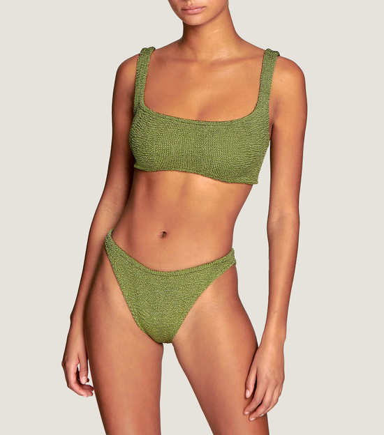 Xandra Bikini Metallic Moss