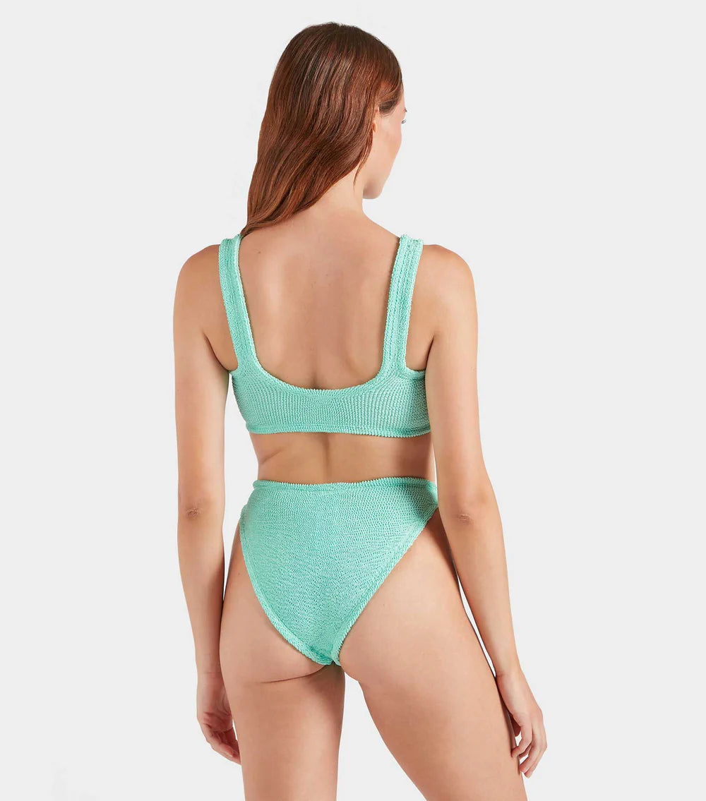 Load image into Gallery viewer, Julia Bikini with Pearly Hoop Metallic Mint

