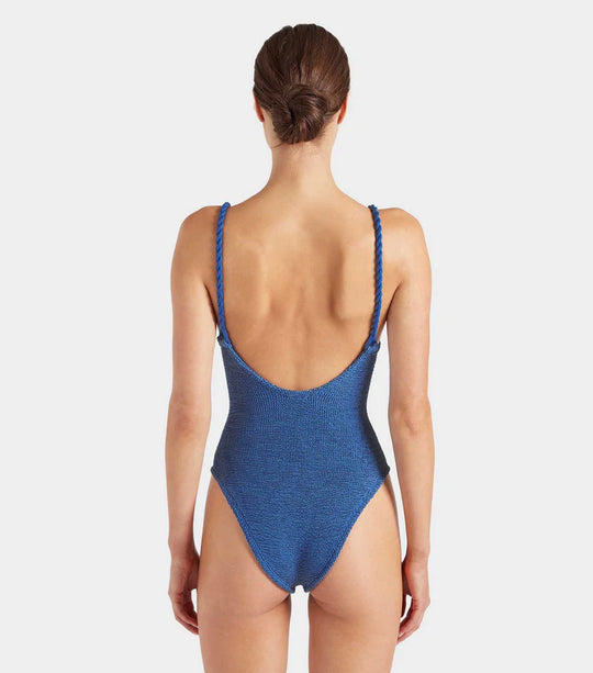 Camille One Piece Metallic Denim