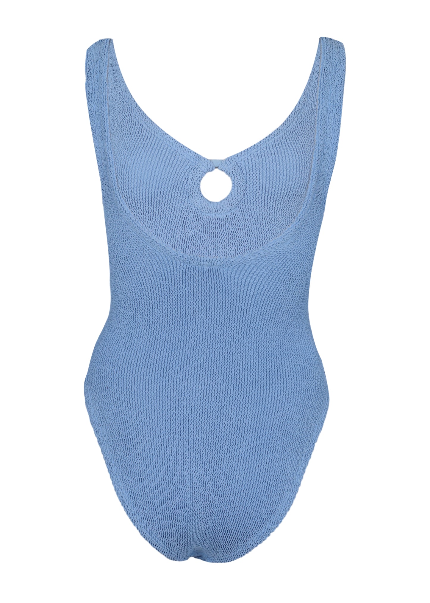 Load image into Gallery viewer, Celine Swim with Fabric Covered Hoops Cornflower
