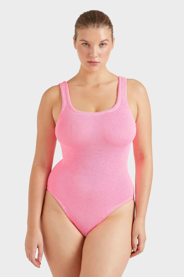 Coverage Square Neck Swim Bubblegum