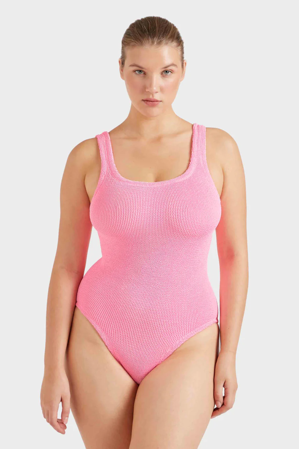 Load image into Gallery viewer, Coverage Square Neck Swim Bubblegum
