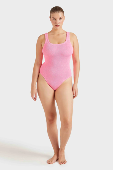 Coverage Square Neck Swim Bubblegum