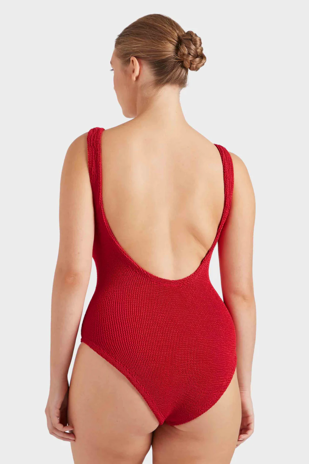 Load image into Gallery viewer, Coverage Square Neck Swim Red
