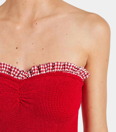 Dolly Swim Red Gingham