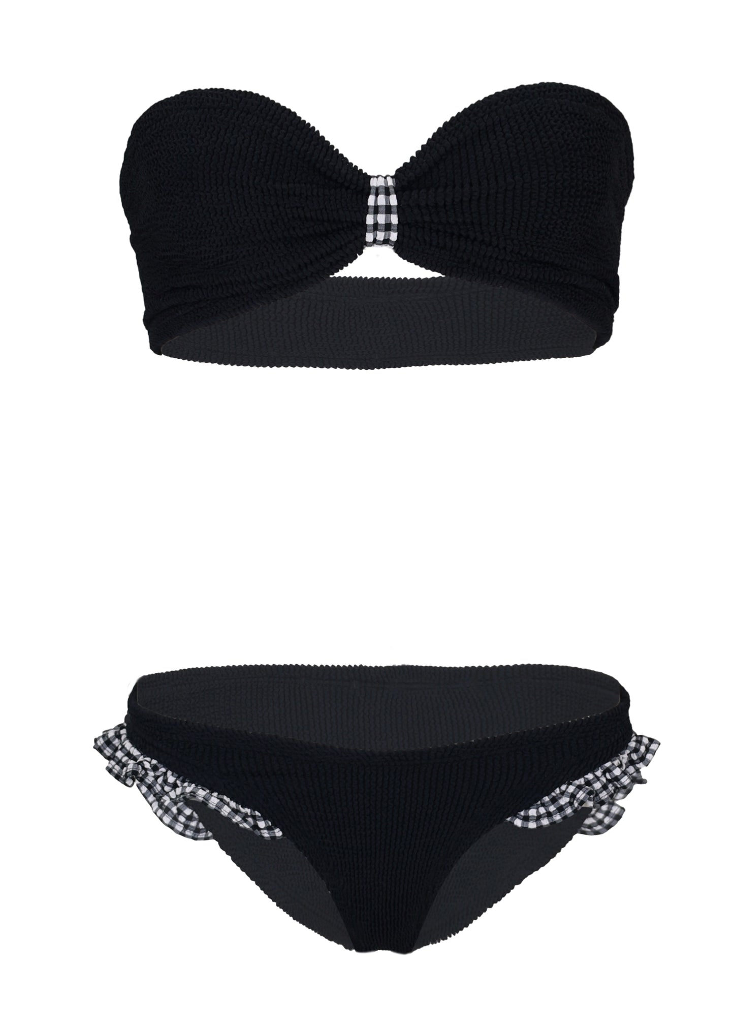 Jean Bikini Black Gingham