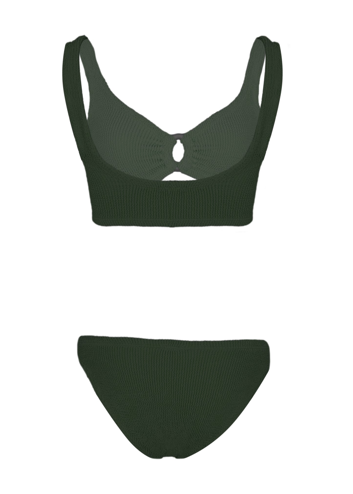 Load image into Gallery viewer, Julia Bikini Fabric Covered Hoops Metallic Khaki
