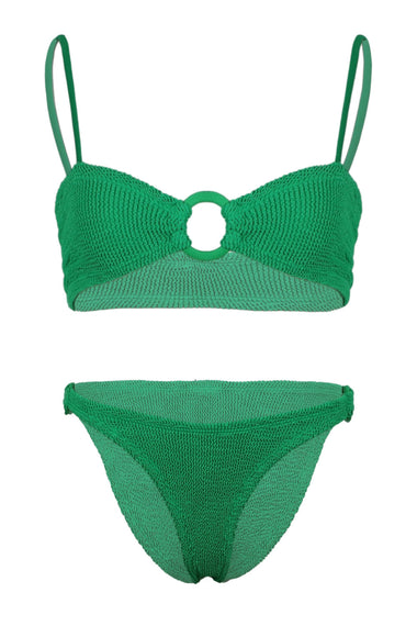Misty Bikini With Fabric Tonal Hoops Emerald