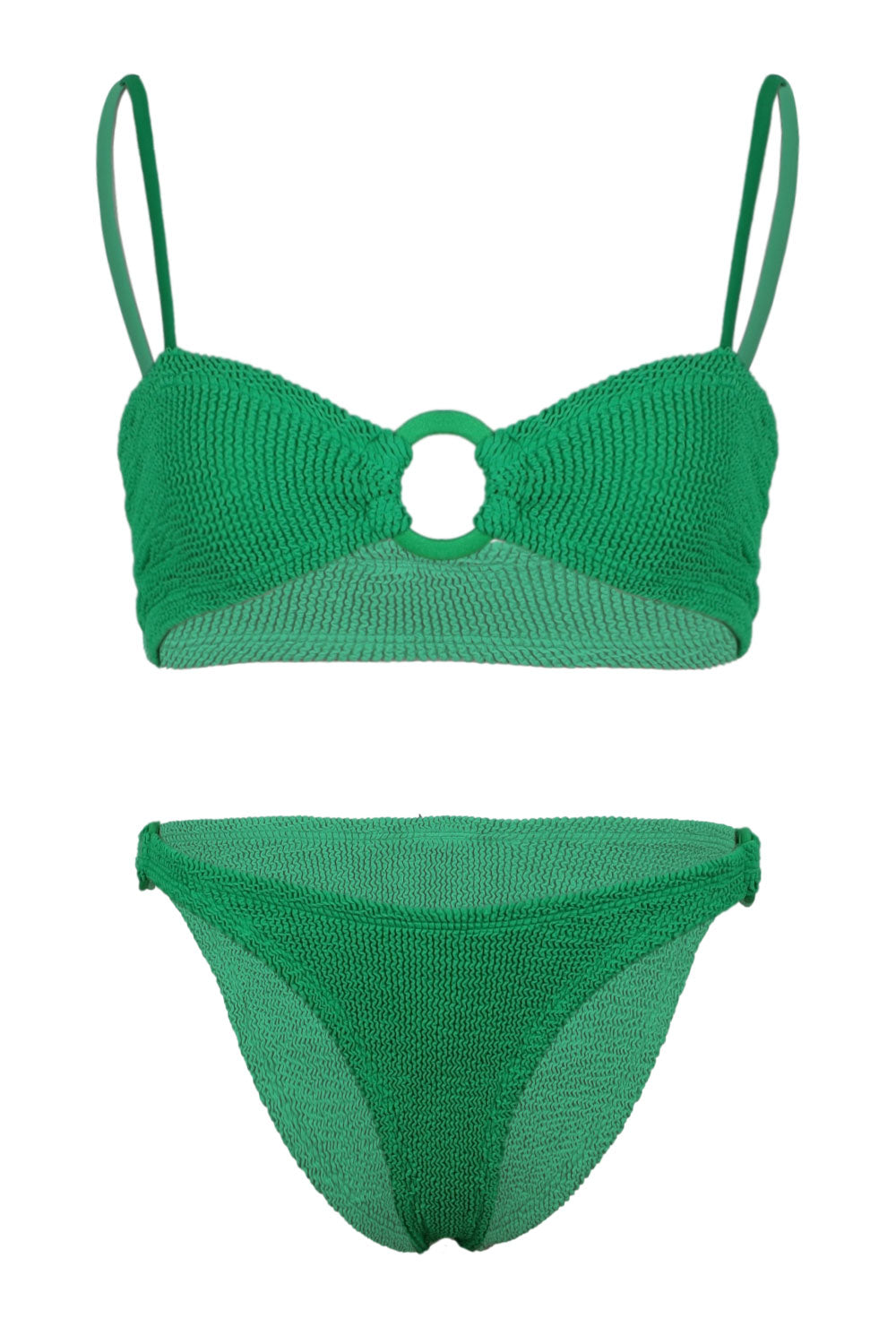 Load image into Gallery viewer, Misty Bikini With Fabric Tonal Hoops Emerald
