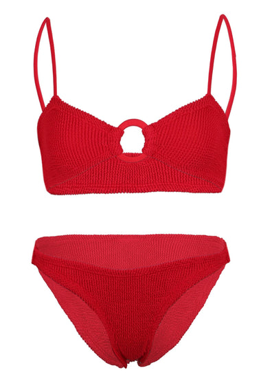 Misty Bikini With Fabric Tonal Hoops Red