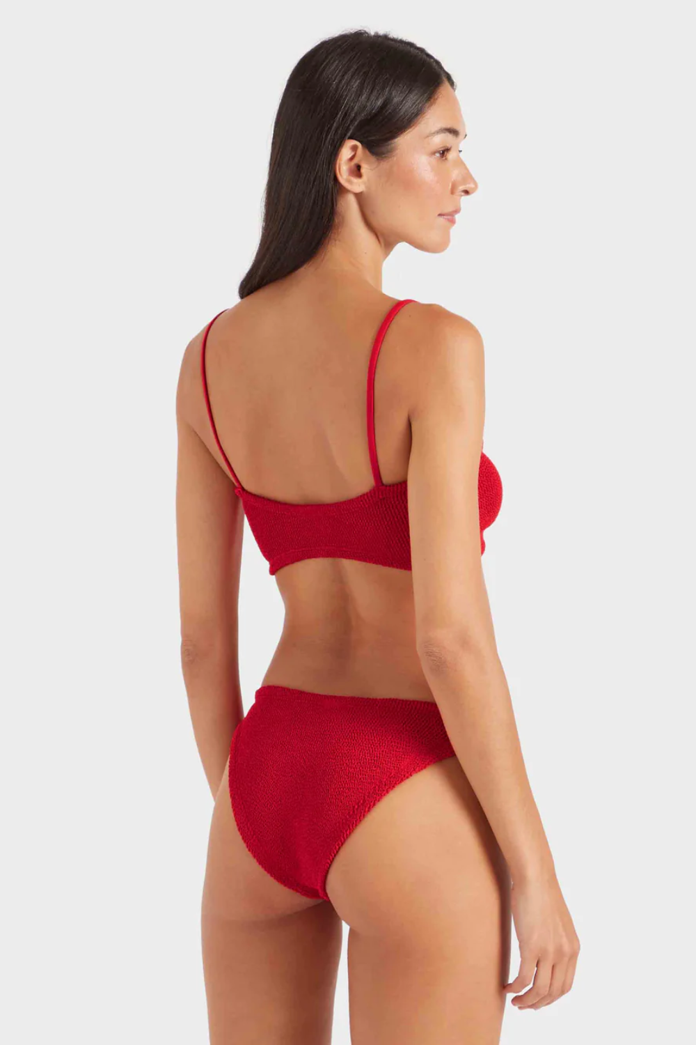 Load image into Gallery viewer, Misty Bikini With Fabric Tonal Hoops Red
