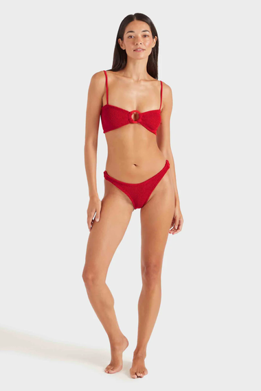 Misty Bikini With Fabric Tonal Hoops Red