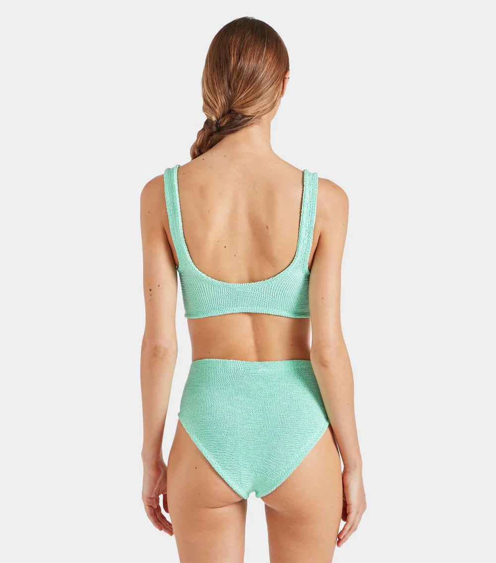 Load image into Gallery viewer, Nadine Bikini with Pearly Hoop Metallic Mint
