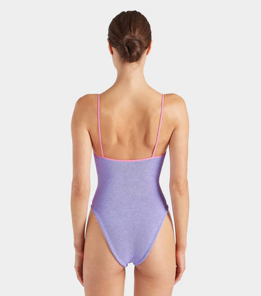 Pamela Swim Contrast Lilac/Bubblegum