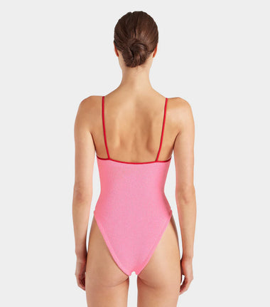 Pamela Swim Contrast Bubblegum/Red