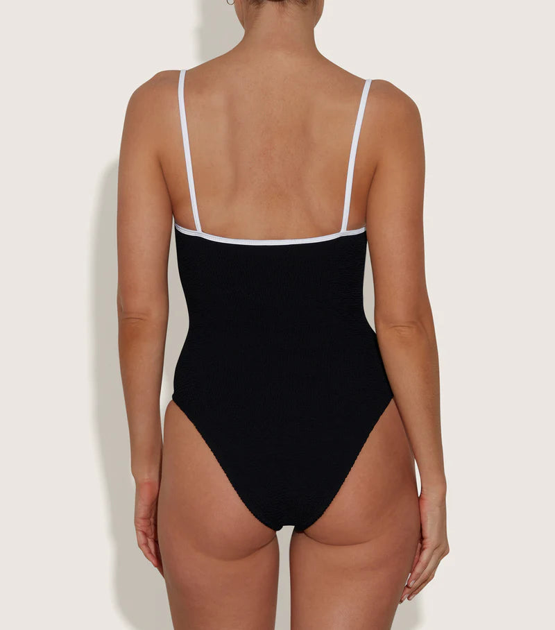 Load image into Gallery viewer, Pamela Swim Contrast Black/White
