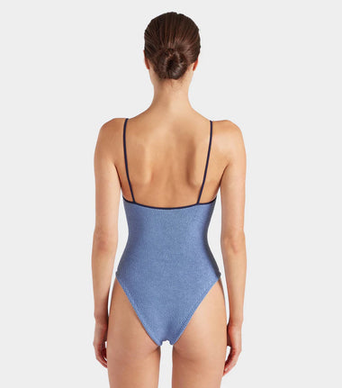 Pamela Swim Contrast Cornflower/Navy