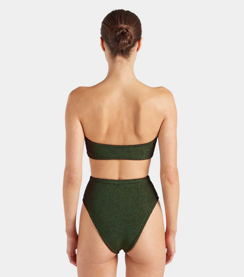 Load image into Gallery viewer, Ruby Bikini Metallic Khaki
