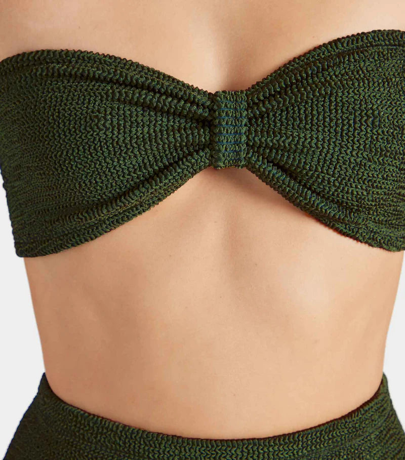 Load image into Gallery viewer, Ruby Bikini Metallic Khaki
