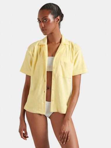 Terry Towelling Cuban Shirt Butter