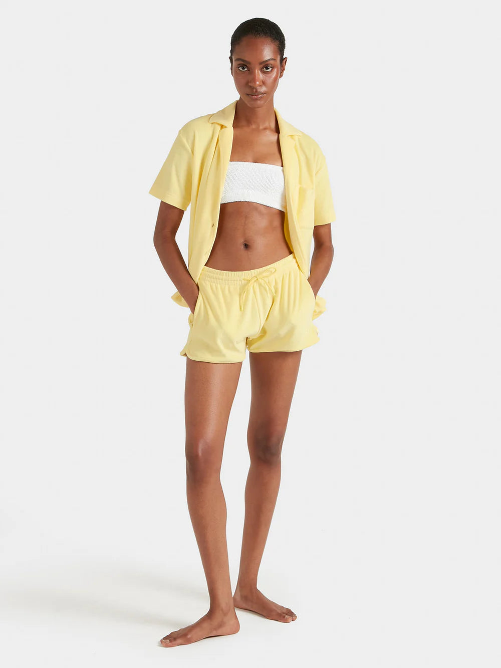 Load image into Gallery viewer, Terry Towelling Cuban Shirt Butter
