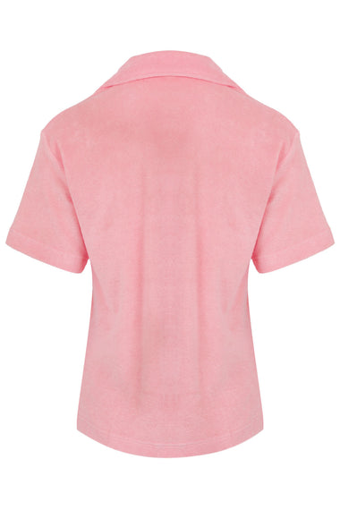 Terry Towelling Cuban Shirt Pink