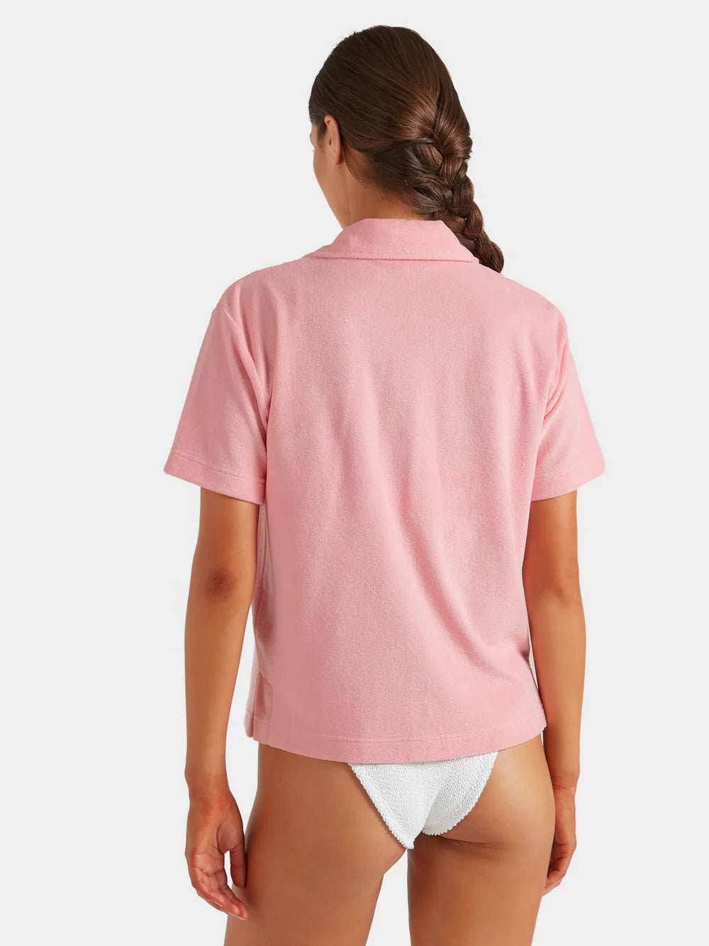Load image into Gallery viewer, Terry Towelling Cuban Shirt Pink
