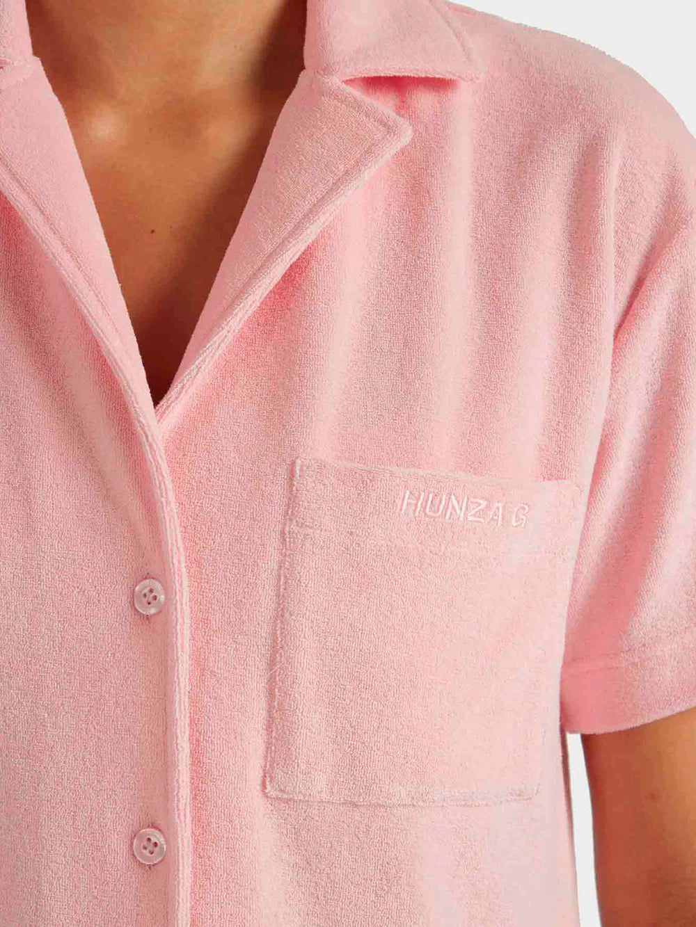 Load image into Gallery viewer, Terry Towelling Cuban Shirt Pink
