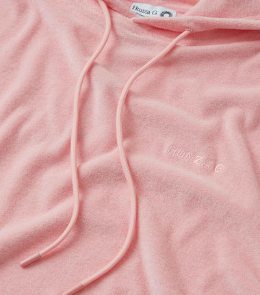 Terry Towelling Hoodie Pink