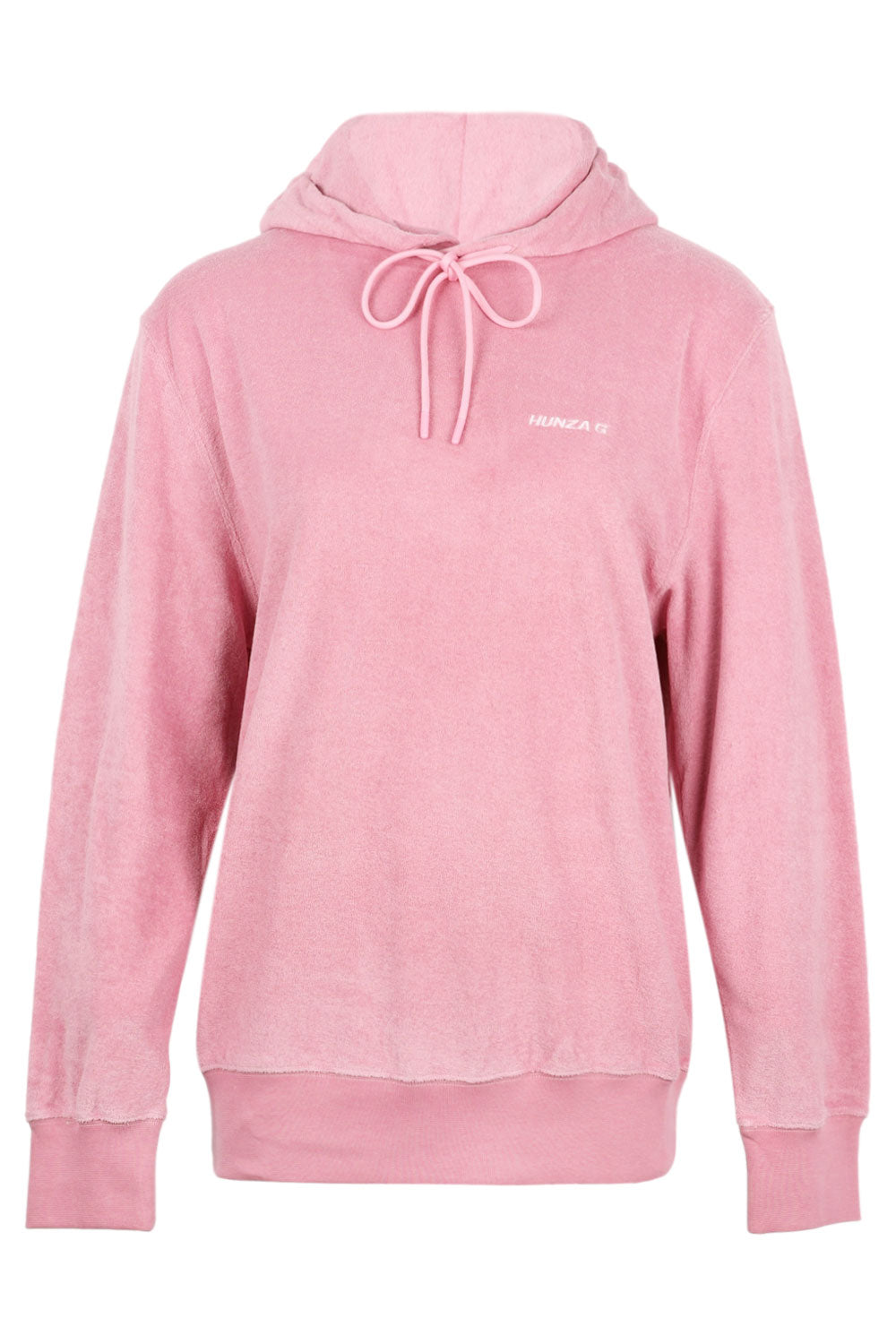 Terry Towelling Hoodie Pink