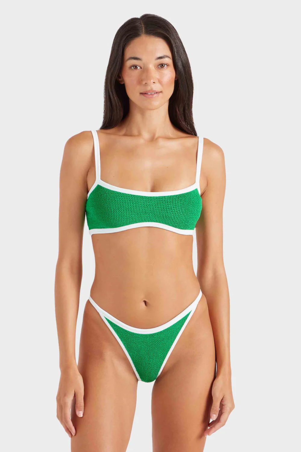 Load image into Gallery viewer, Tyler Bikini Emerald/White
