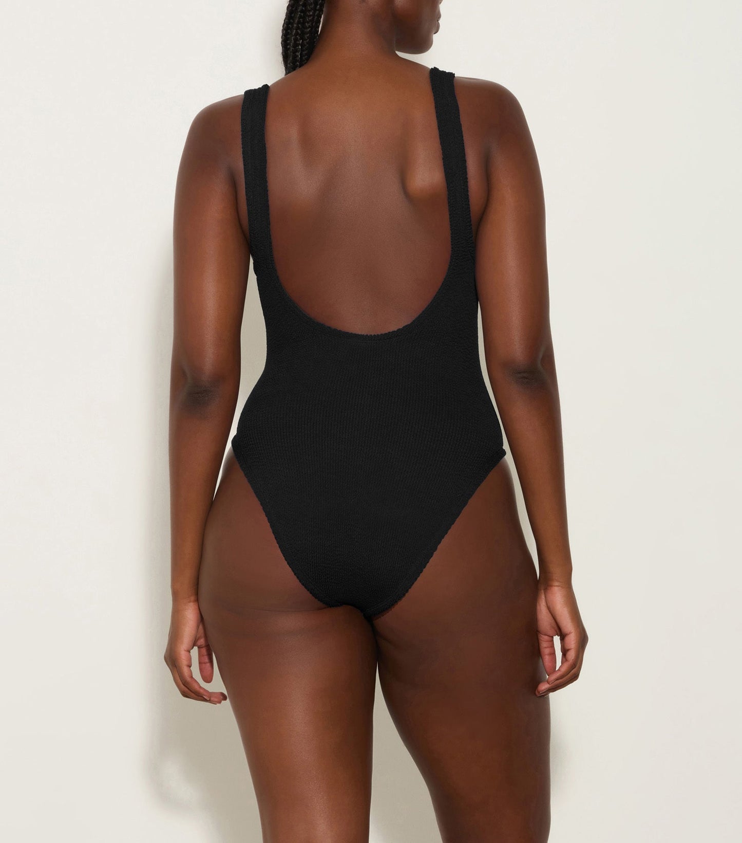Load image into Gallery viewer, Domino Swim With Fabric Covered Hoops Black - ONE SIZE - One Piece
