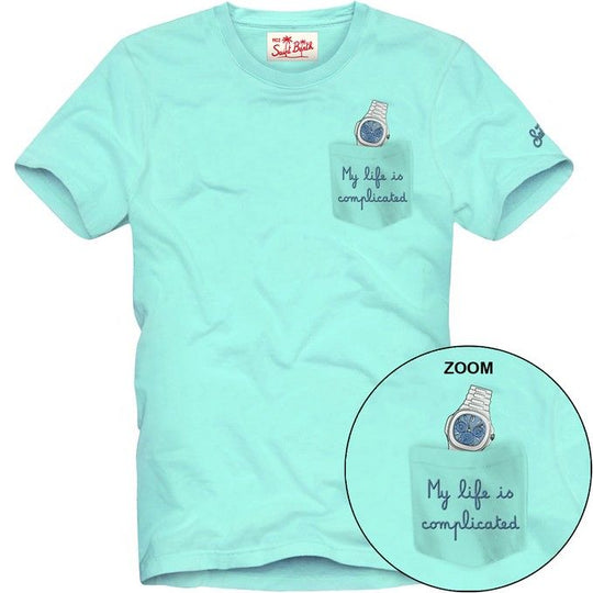 Load image into Gallery viewer, Austin T-shirt with Life Complicated Embroidery
