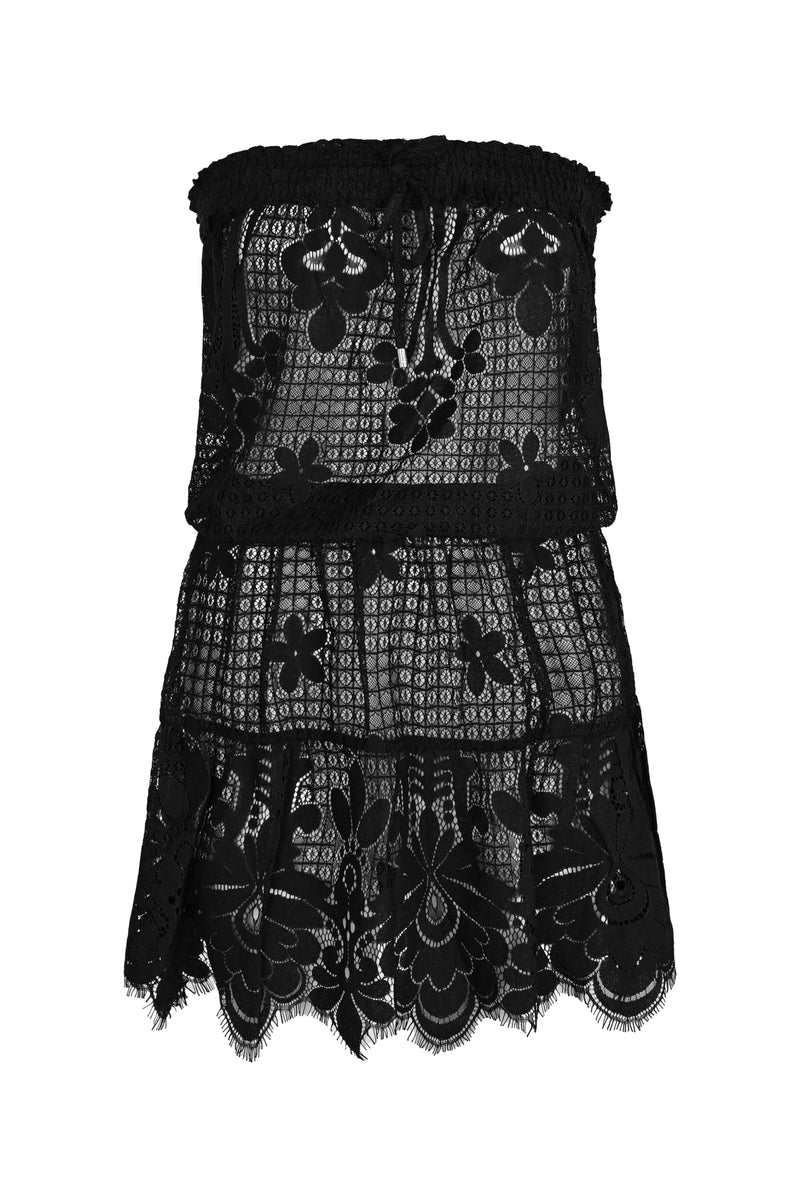 Isla Bandeau Short Dress Black