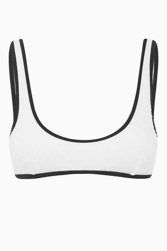 The 90's Duo Crop Top White/Black Crimp