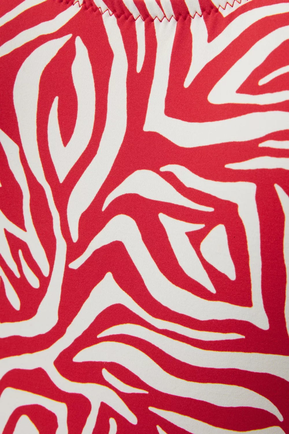 Load image into Gallery viewer, Cheeky One Piece Swimsuit in Red Zebra Print
