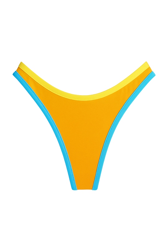 V Bikini Bottom with Contrast Bound Edge