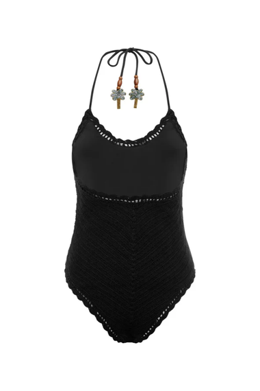 The Crochet Halter One Piece Palm Beach