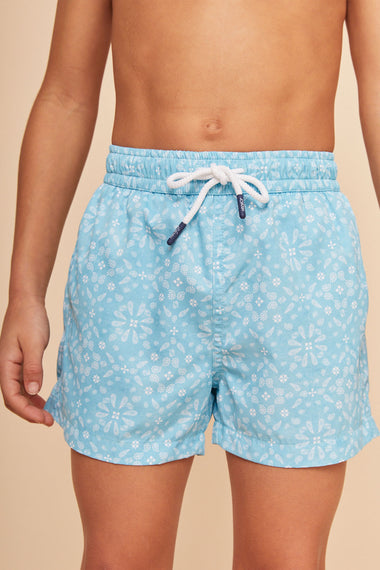 Boys Swimshorts Bandana Sky Blue